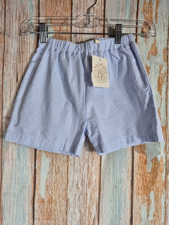 The Beaufort Bonnet Company Other - The Beaufort Bonnet Company Light Blue and White Seersucker Kids Shorts Size 6